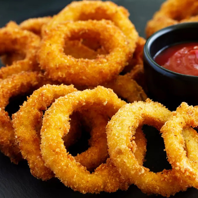 Rings oignon - Beignets de rondelle d'oignon en friture